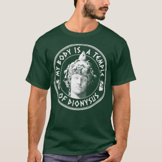 T-shirt Mon Corps Est Un Temple De Dionysos Philosophie Am