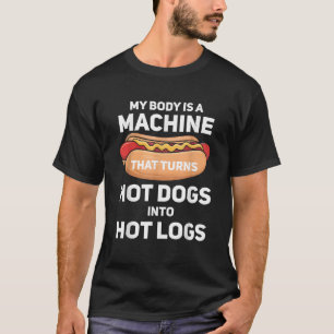 T-shirt Mon Corps Est Une Machine Qui Transforme Des Chien