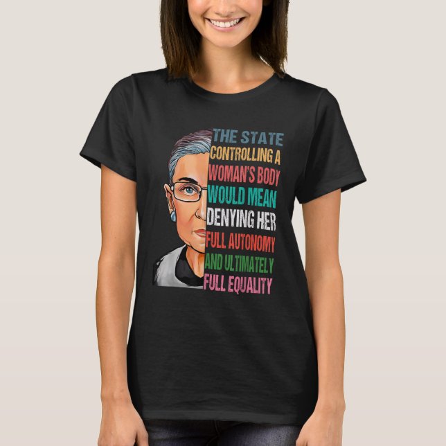 T-shirt Mon corps Mon choix Ruth Bader Ginsburg Pro Choice (Devant)