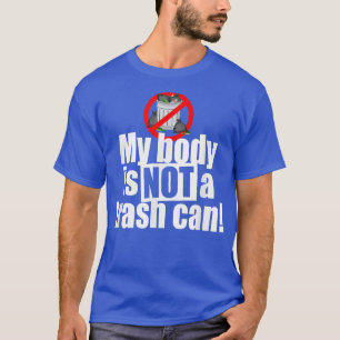 T-shirt Mon corps n'est pas une poubelle peut végétarien P