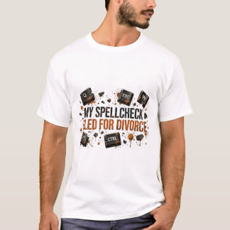 T-shirt Mon correcteur orthographique a demandé le divorce