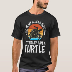 T-shirt Mon costume humain Je suis une tortue