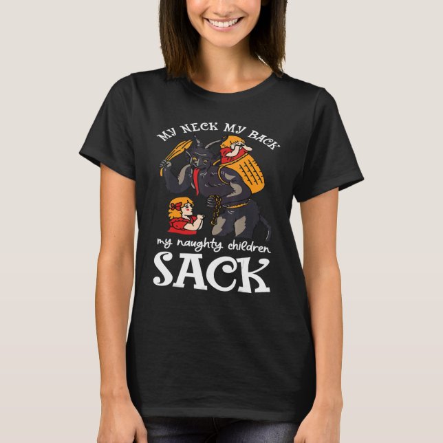 T-shirt Mon Cou Mon Dos Mes Enfants Fils Sack Krampus S (Devant)