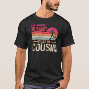 T-shirt Mon coureur de fond favori m'appelle Cousin V