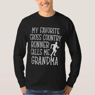 T-shirt Mon coureur de fond préféré m'appelle grand-mère