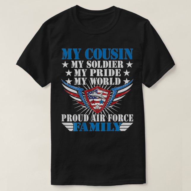 T-shirt Mon Cousin Est Un Soldat Aérien Fier De L'Armée De (Design devant)