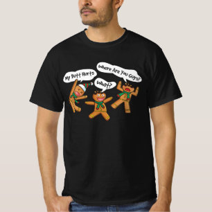 T-shirt Mon cul fait mal à Funny Christmas Cookie Gingerpa