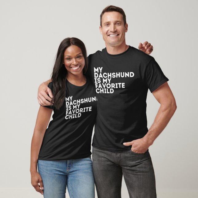 T-shirt Mon Dachshund Est Mon Enfant Préféré (Unisexe)