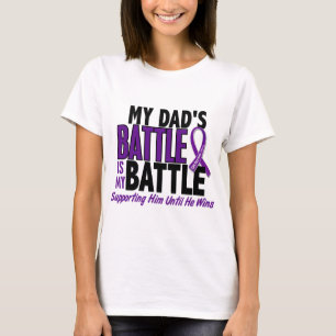 T-shirt Mon de bataille Cancer pancréatique de papa trop