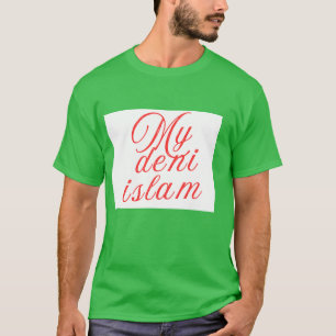 T-shirt Mon deni amant islamique citation design Dark T-Sh