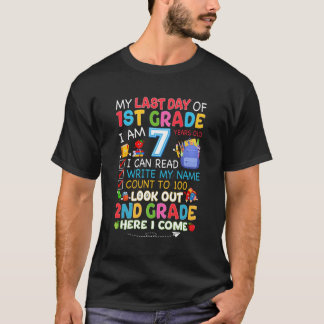 T-shirt Mon Dernier Jour De Première Année 2E Année Il