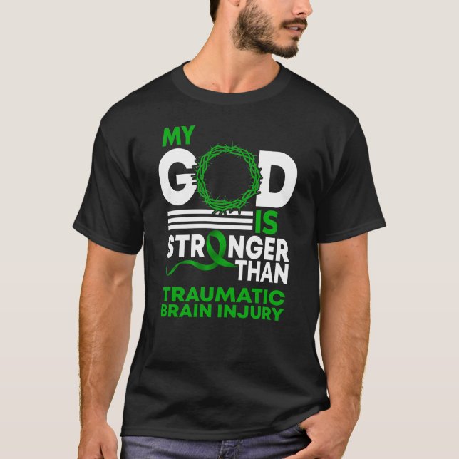 T-shirt Mon Dieu Plus Fort Que La Blessure Traumatique Du  (Devant)
