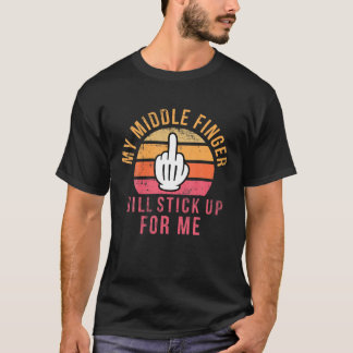 T-shirt Mon Doigt Du Milieu Me Prendra Pour Mi Milieu Drôl