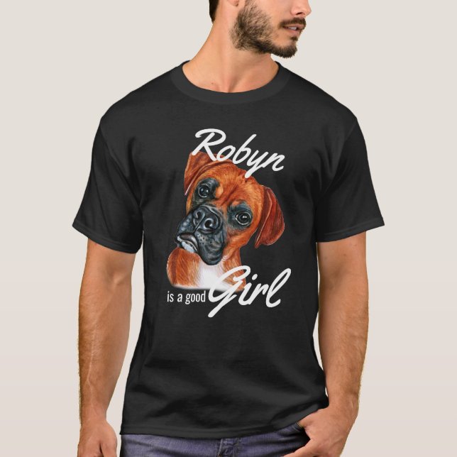 T-shirt Mon doux chien de boxe (Devant)