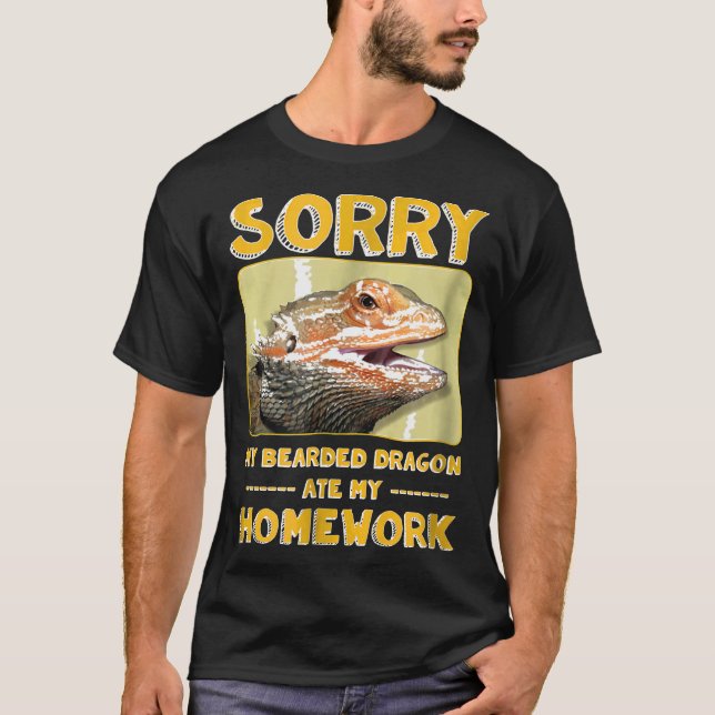 T-shirt Mon Dragon Arboré A Mangé Mon École De Pogona (Devant)