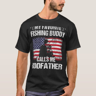 T-shirt Mon drapeau de parrain de mon meilleur ami de pêch