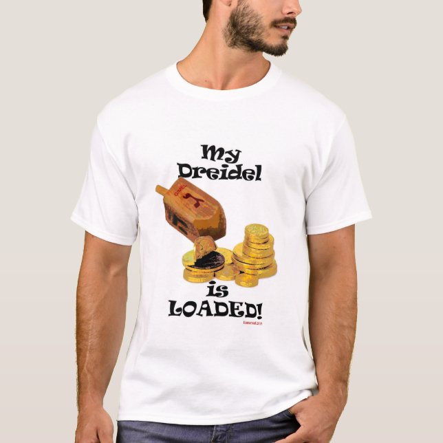 T-shirt Mon Dreidel Est Chargé ! (Devant)