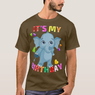 T-shirt Mon éléphant d'anniversaire pour les femmes filles