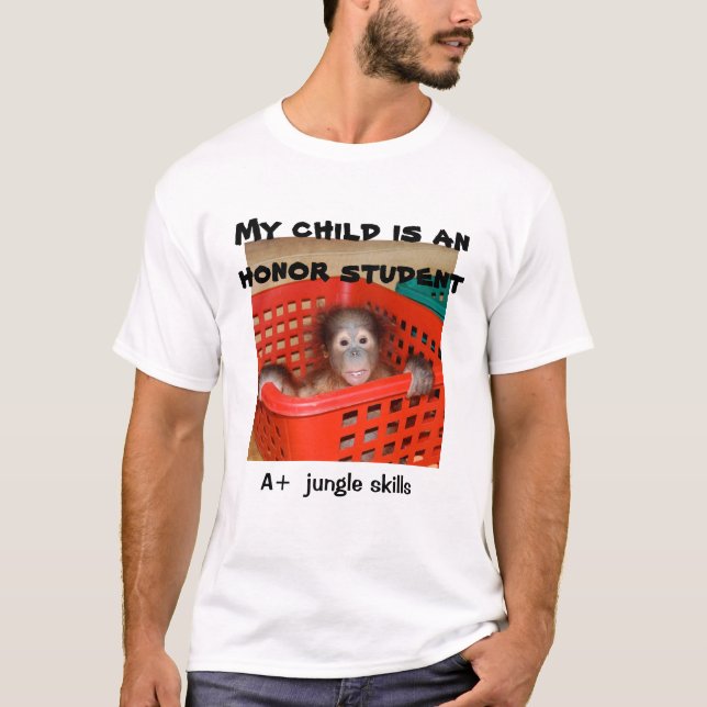 T-shirt Mon enfant est une parodie d'étudiant d'honneur (Devant)