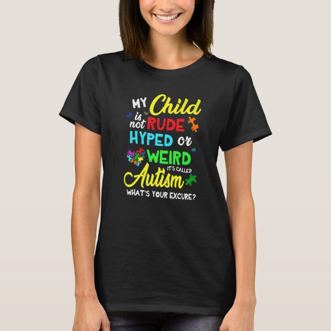 T-shirt Mon enfant n'est pas impoli hyper ou bizarre Sensi (Devant)