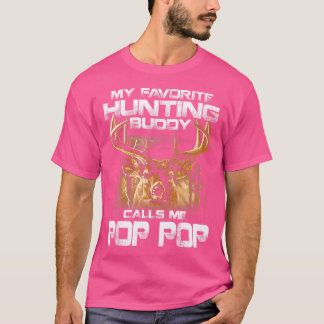 T-shirt Mon Épouse De Chasse Favorite M'Appelle Pop Pop