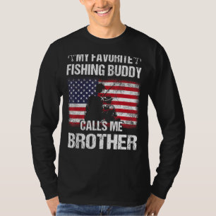 T-shirt Mon Épouse De Pêche Préférée M'Appelle Fa Drapeau 