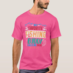 T-shirt Mon Épouse De Pêche Préférée M'Appelle PaPa Poisso