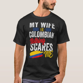 T-shirt Mon épouse est Colombienne Colombie Patrimoine Rac