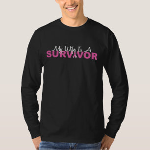 T-shirt Mon épouse est une survivante (le ruban rose de