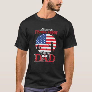 T-shirt Mon Époux De Pêche Favorite M'Appelle Papa Meilleu
