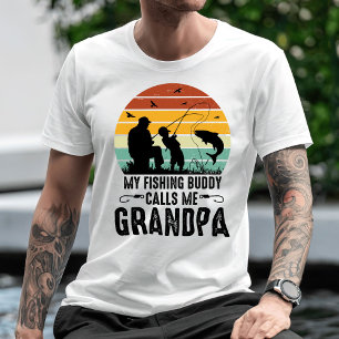 T-shirt Mon Époux De Pêche M'Appelle Grand-Père