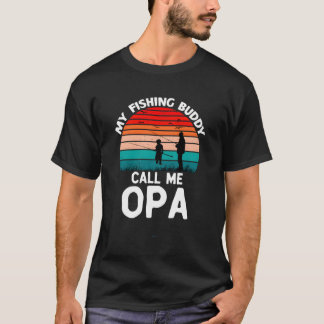 T-shirt Mon Époux De Pêche M'Appelle Opa Fishing