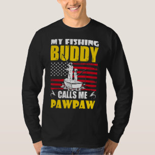 T-shirt Mon Époux De Pêche M'Appelle Pawpaw Us American Fl
