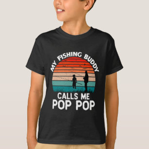 T-shirt Mon Époux De Pêche M'Appelle Pop-pop Vintage Grand