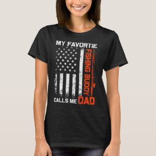 T-shirt Mon Époux De Pêche Préféré M'Appelle Papa American