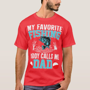 T-shirt Mon Époux De Pêche Préféré M'Appelle Papa Fatigué 
