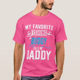 T-shirt Mon Époux De Pêche Préféré M'Appelle Papa Fis Drôl