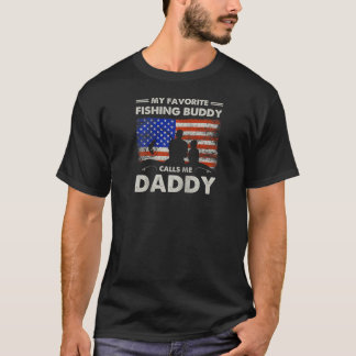 T-shirt Mon Époux De Pêche Préféré M'Appelle Papa Fishing