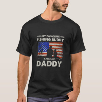 T-shirt Mon Époux De Pêche Préféré M'Appelle Papa Fishing