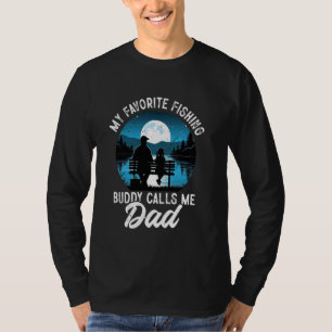 T-shirt Mon Époux De Pêche Préféré M'Appelle Papa Funny Fi