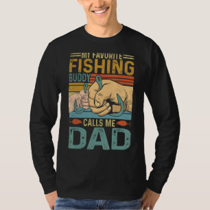 T-shirt Mon Époux De Pêche Préféré M'Appelle Papa Retro