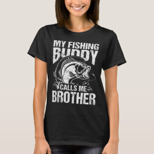 T-shirt Mon Époux De Pêcheurs M'Appelle Frère Pêcheur Drôl