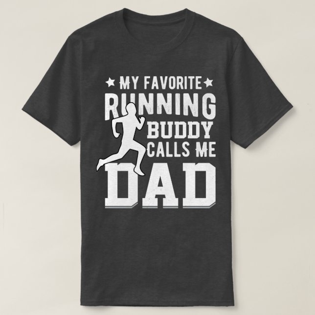 T-shirt Mon Époux En Course M'Appelle Papa (Design devant)