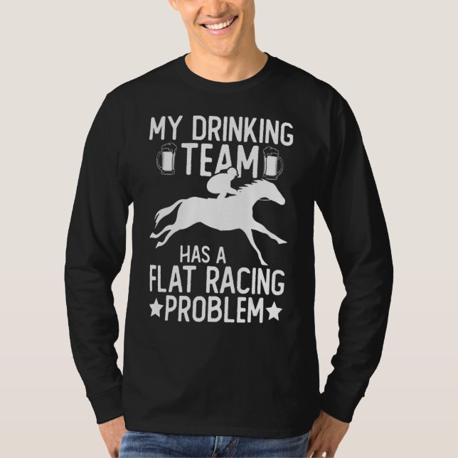 T-shirt Mon Équipe De Boissons A Un Problème De Course Pla (Devant)