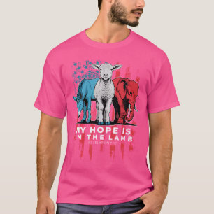 T-shirt Mon Espoir Est Dans L'Agneau Christian Jésus Dieu