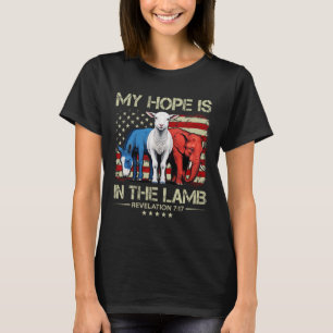 T-shirt Mon Espoir Est Dans L'âne à Éléphant D'Agneau Usa