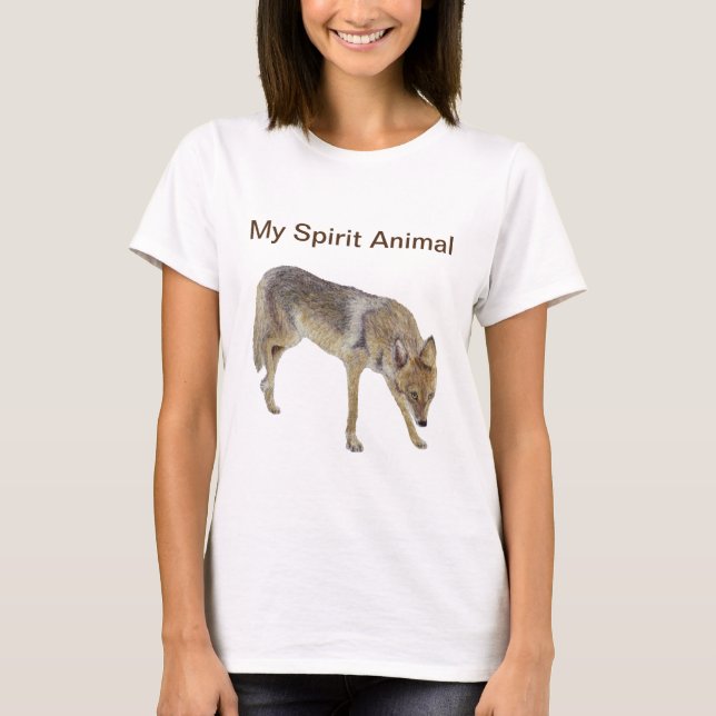 T-shirt Mon Esprit Animal Coyote (Devant)