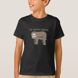 T-shirt Mon Esprit Animal Sloth Animaux Drôle Dormir