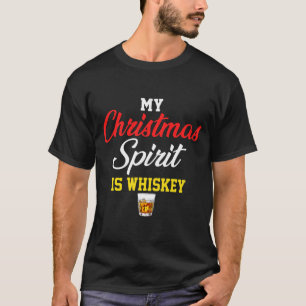 T-shirt Mon Esprit De Noël Est Whiskey Liquor Drinker