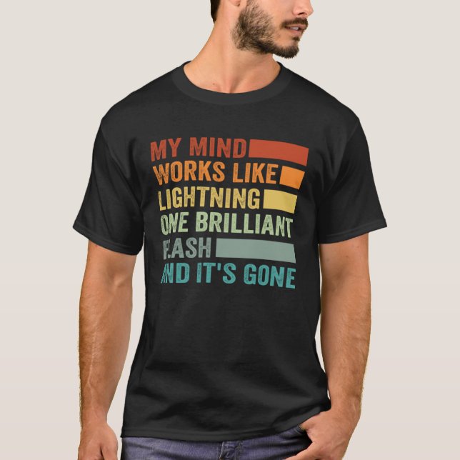 T-shirt Mon esprit fonctionne comme la foudre  Un éclair e (Devant)